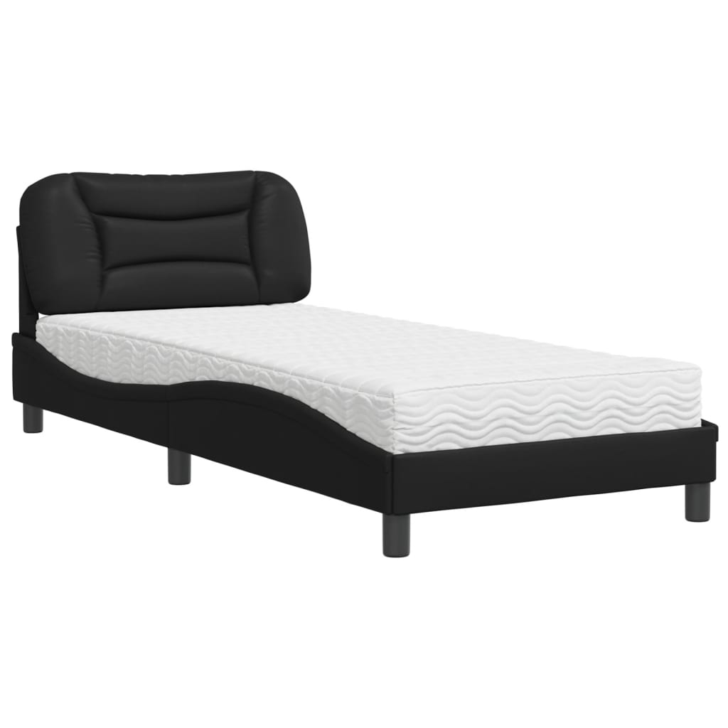 seng med madras Hvar 90x200 cm kunstlæder sort