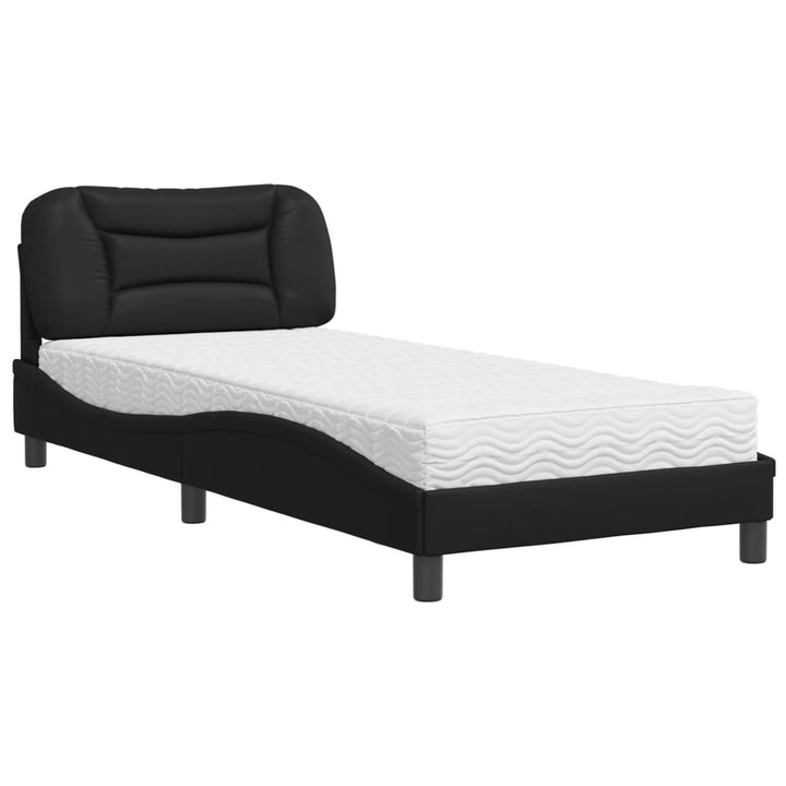 seng med madras Hvar 90x200 cm kunstlæder sort
