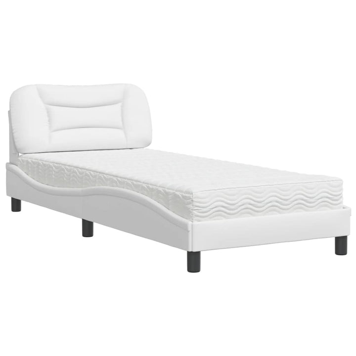 seng med madras Hvar 90x200 cm kunstlæder hvid