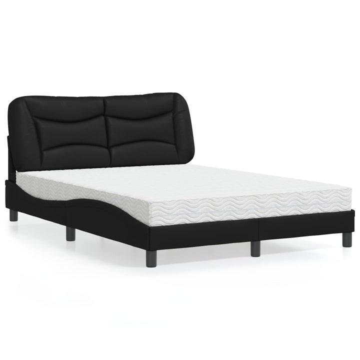 seng med madras Hvar 140x190 cm kunstlæder sort