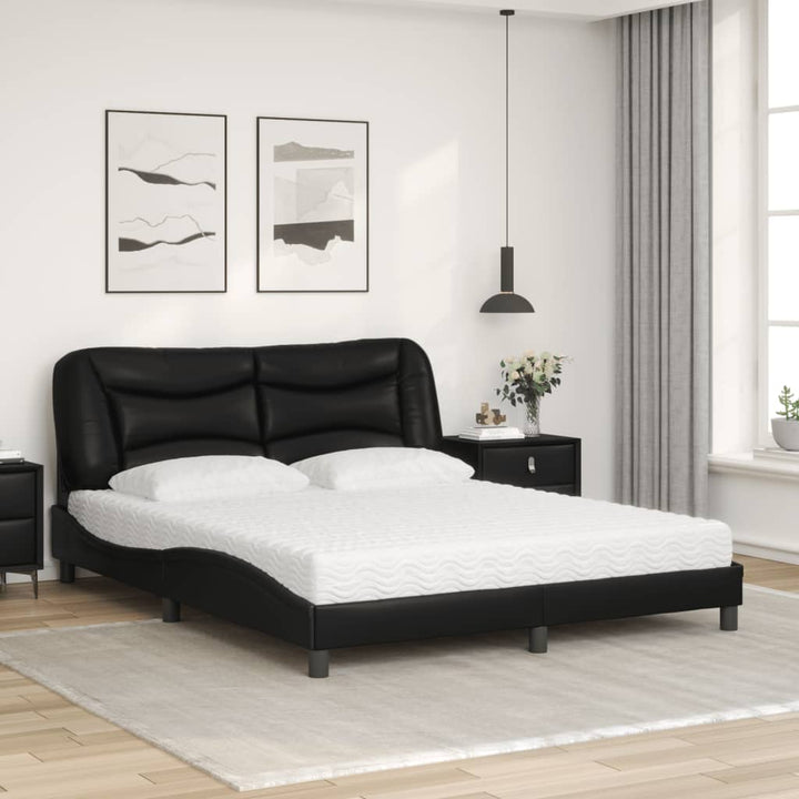 seng med madras Hvar 160x200 cm kunstlæder sort
