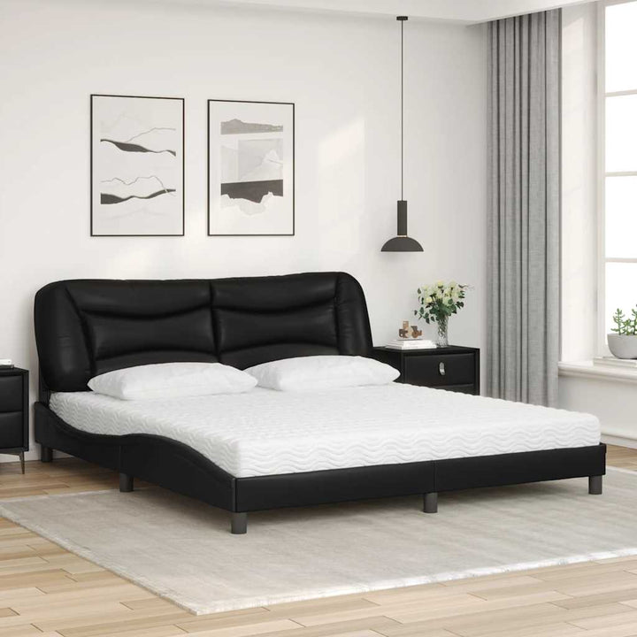 seng med madras Hvar 180x200 cm kunstlæder sort