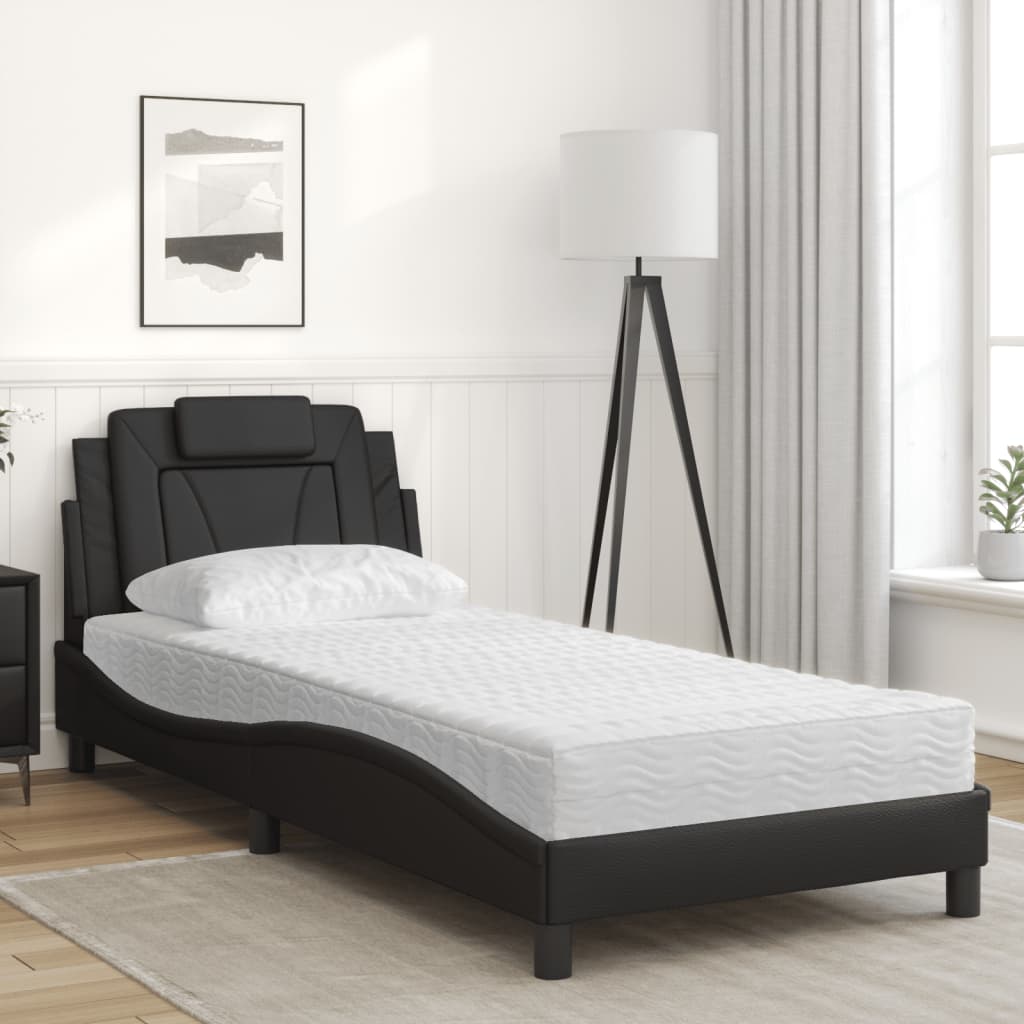 seng Viana med madras 80x200 cm kunstlæder sort