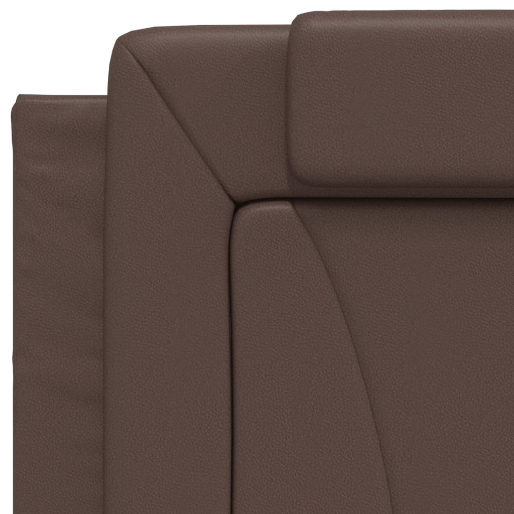 seng Viana med madras 80x200 cm kunstlæder brun