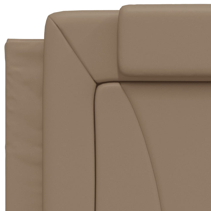 seng Viana med madras 80x200 cm kunstlæder cappuccinofarvet