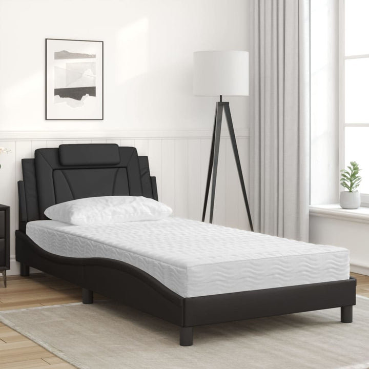 seng Viana med madras 100x200 cm kunstlæder sort
