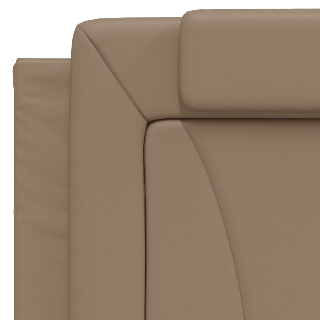 seng Viana med madras 100x200 cm kunstlæder cappuccinofarvet