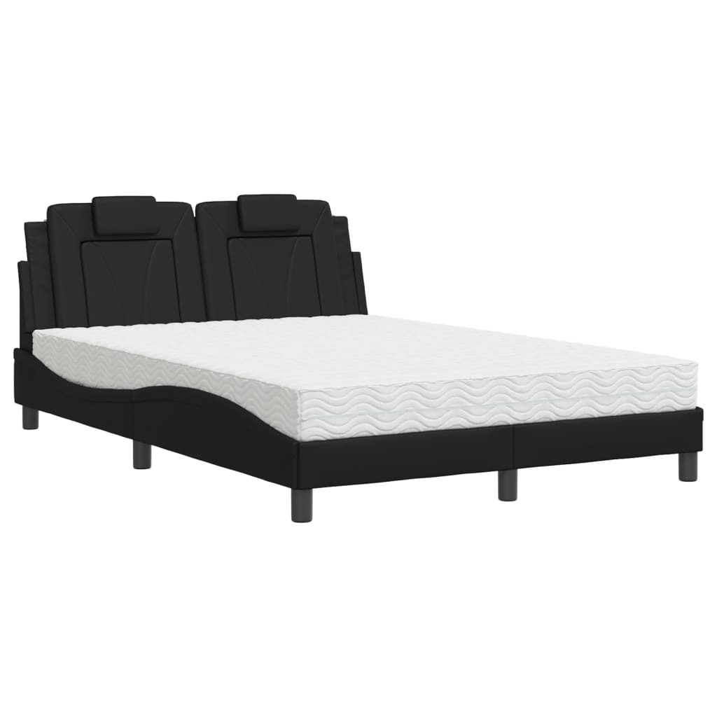 seng Viana med madras 140x190 cm kunstlæder sort
