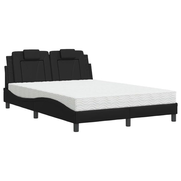 seng Viana med madras 140x190 cm kunstlæder sort