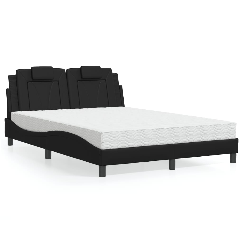 seng Viana med madras 140x190 cm kunstlæder sort