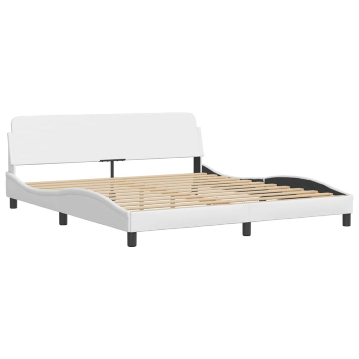 seng Viana med madras 180x200 cm kunstlæder hvid