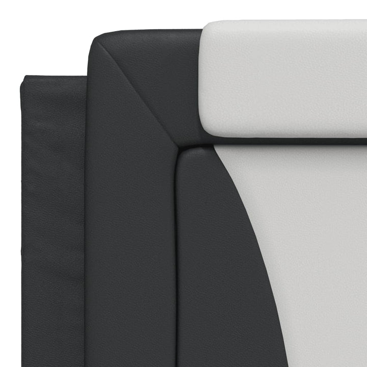 seng Viana med madras 180x200 cm kunstlæder sort og hvid