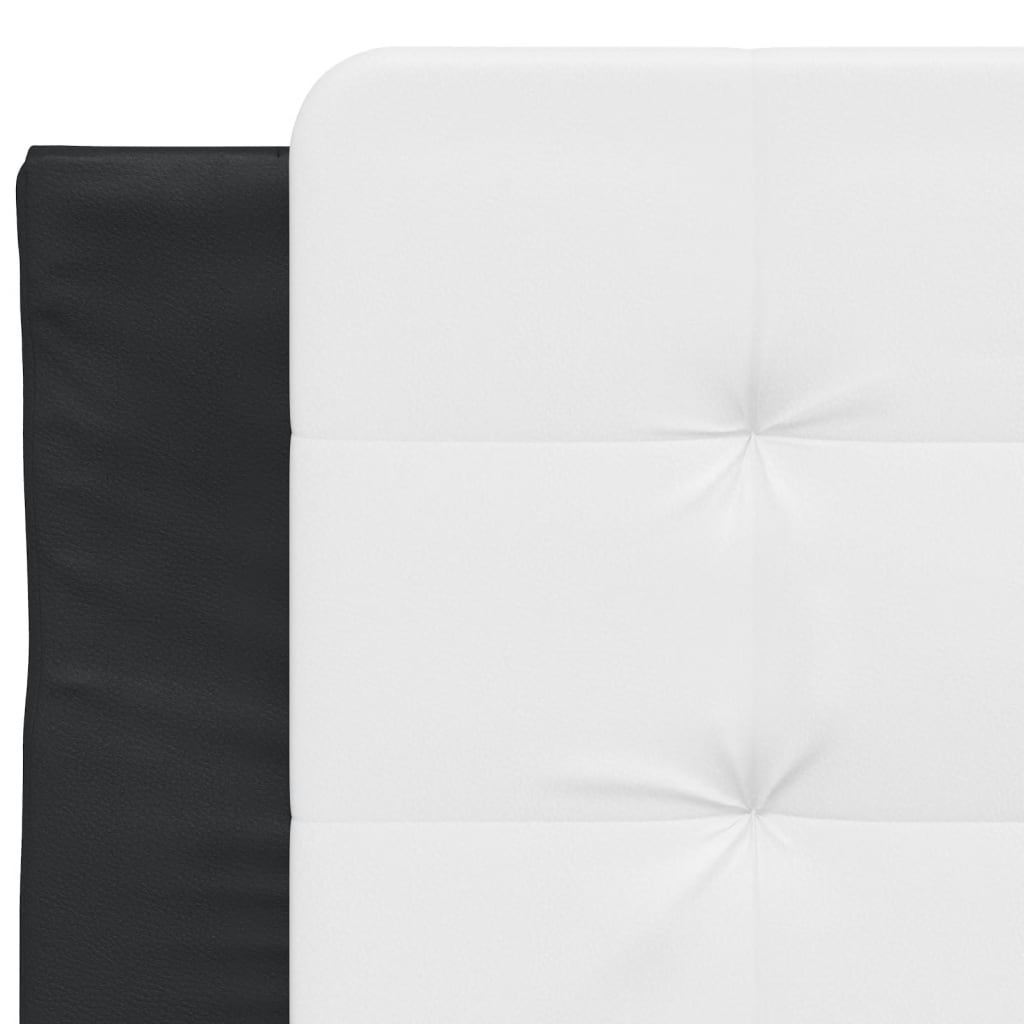 sengeramme uden madras Zadar 80x200 cm kunstlæder sort og hvid