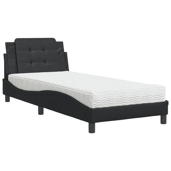 sengeramme uden madras Zadar 90x190 cm kunstlæder sort