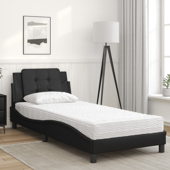 sengeramme uden madras Zadar 90x190 cm kunstlæder sort