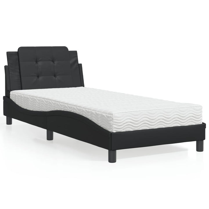 sengeramme uden madras Zadar 90x190 cm kunstlæder sort