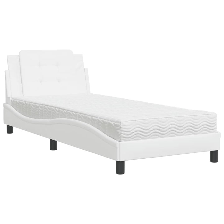 sengeramme uden madras Zadar 90x190 cm kunstlæder hvid