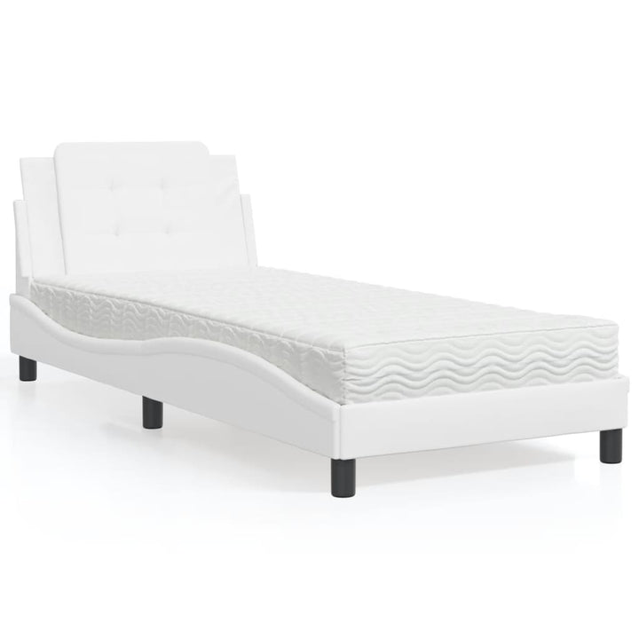 sengeramme uden madras Zadar 90x190 cm kunstlæder hvid