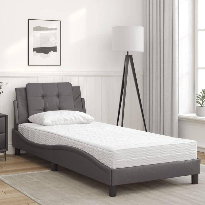 sengeramme uden madras Zadar 90x190 cm kunstlæder grå