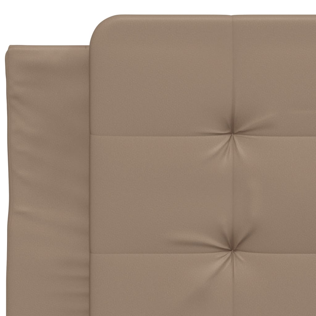 sengeramme uden madras Zadar 90x190 cm kunstlæder cappuccinofarvet