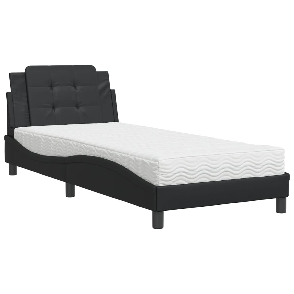 sengeramme uden madras Zadar 90x200 cm kunstlæder sort