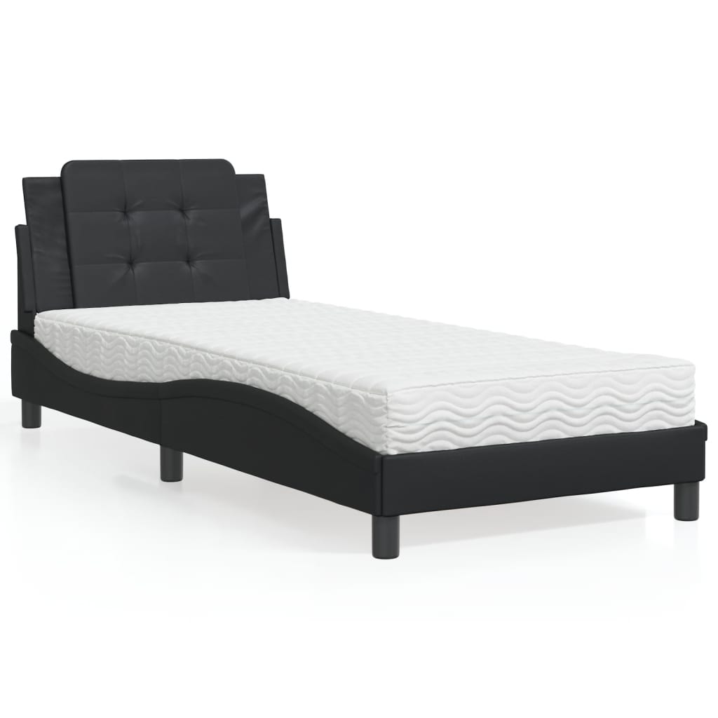 sengeramme uden madras Zadar 90x200 cm kunstlæder sort