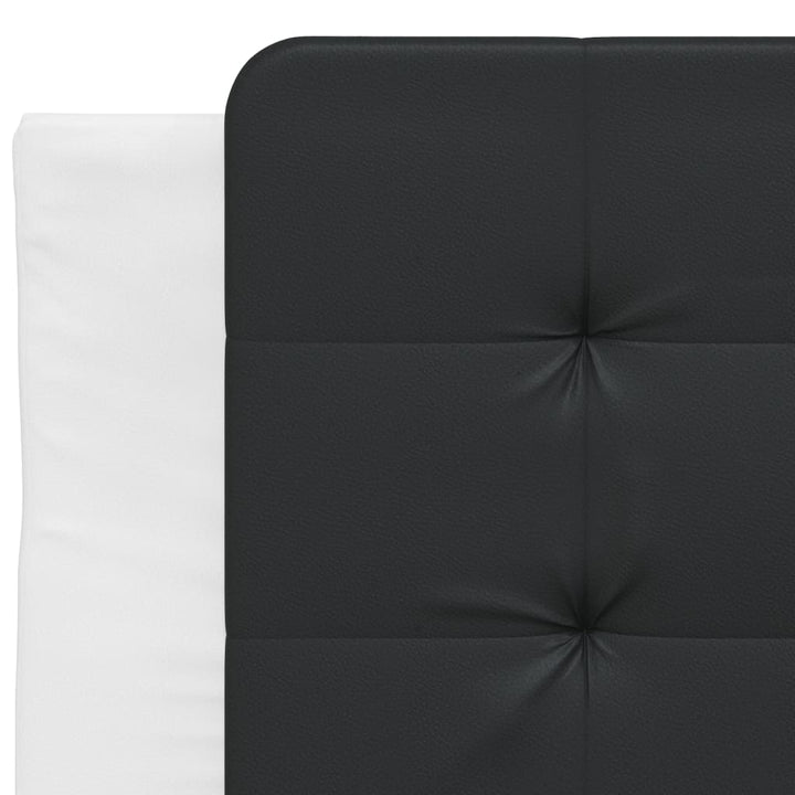 sengeramme uden madras Zadar 90x200 cm kunstlæder sort og hvid