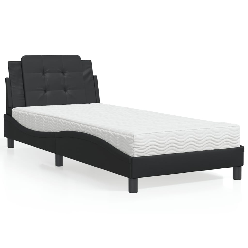 sengeramme uden madras Zadar 100x200 cm kunstlæder sort