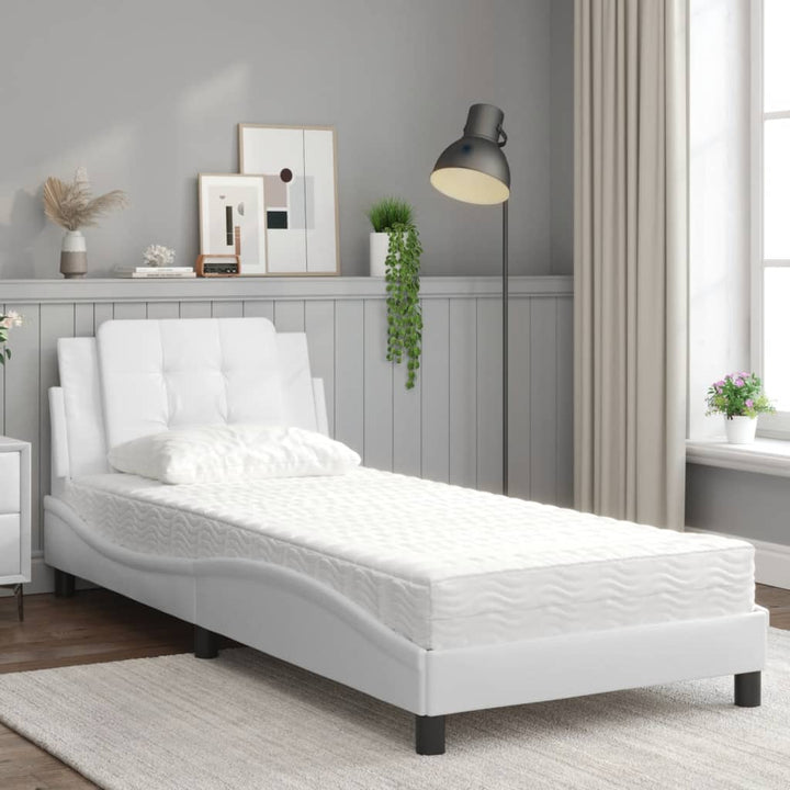 sengeramme uden madras Zadar 100x200 cm kunstlæder hvid