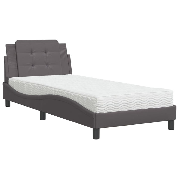 sengeramme uden madras Zadar 100x200 cm kunstlæder grå