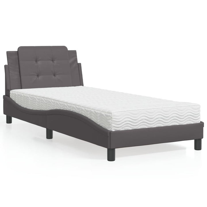 sengeramme uden madras Zadar 100x200 cm kunstlæder grå