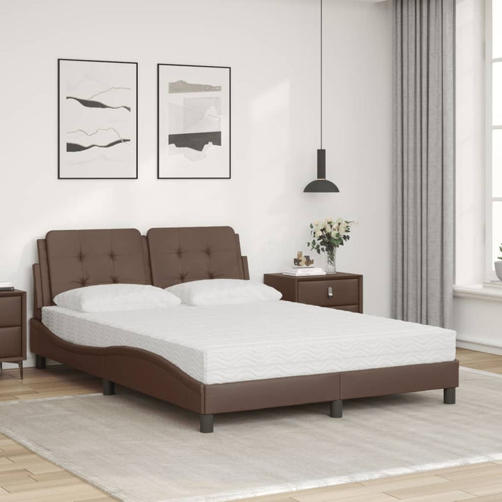 sengeramme uden madras Zadar 120x200 cm kunstlæder brun