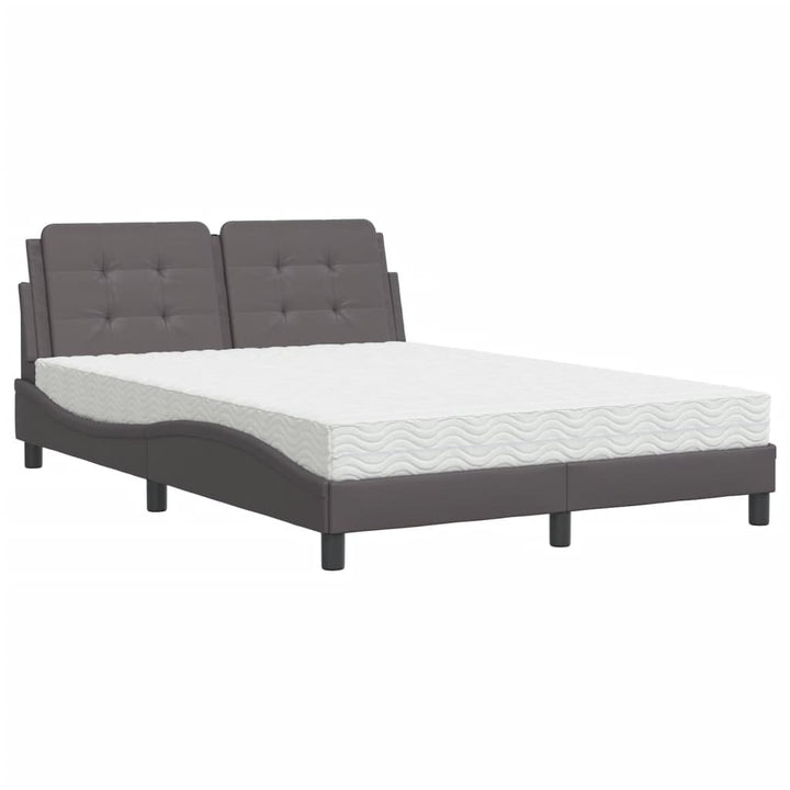 sengeramme uden madras Zadar 140x190 cm kunstlæder grå