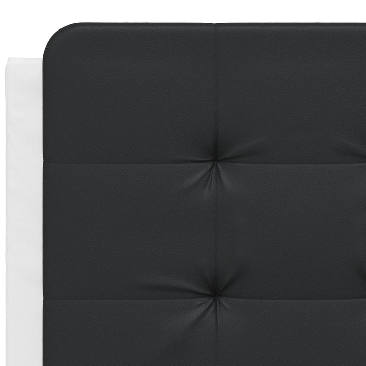 sengeramme uden madras Zadar 140x190 cm kunstlæder hvid og sort