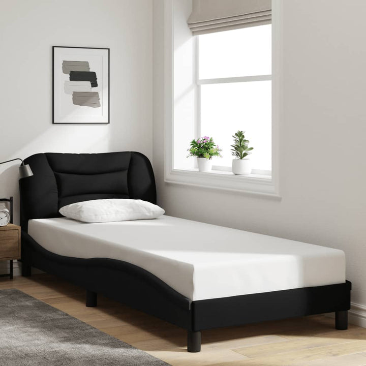 sengeramme med LED uden madras Hvar 80x200 cm stof sort