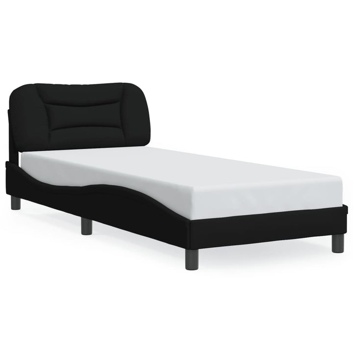 sengeramme med LED uden madras Hvar 90x190 cm stof sort