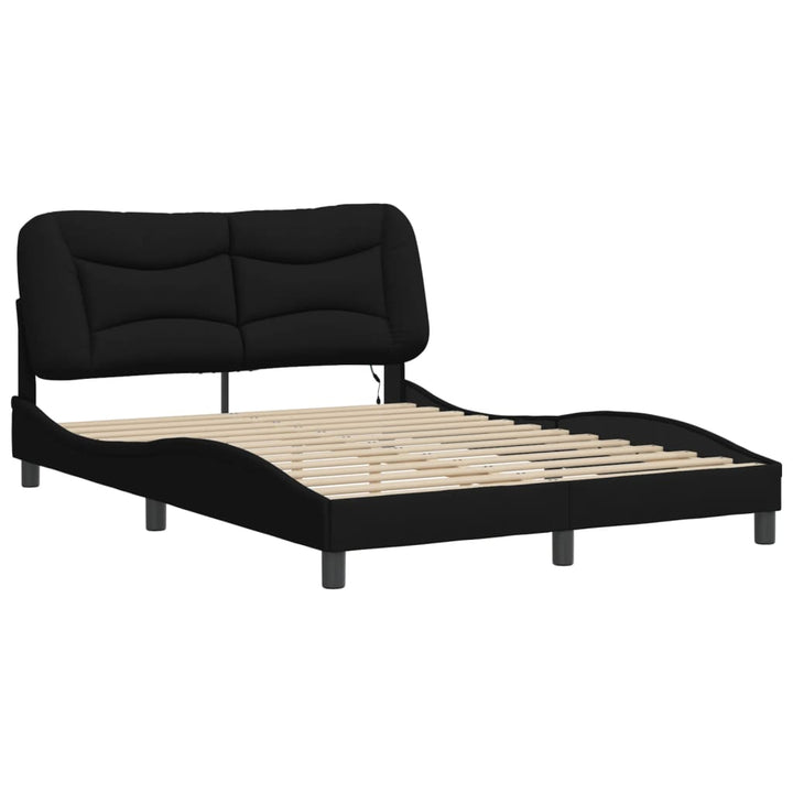 sengeramme med LED uden madras Hvar 120x200 cm stof sort