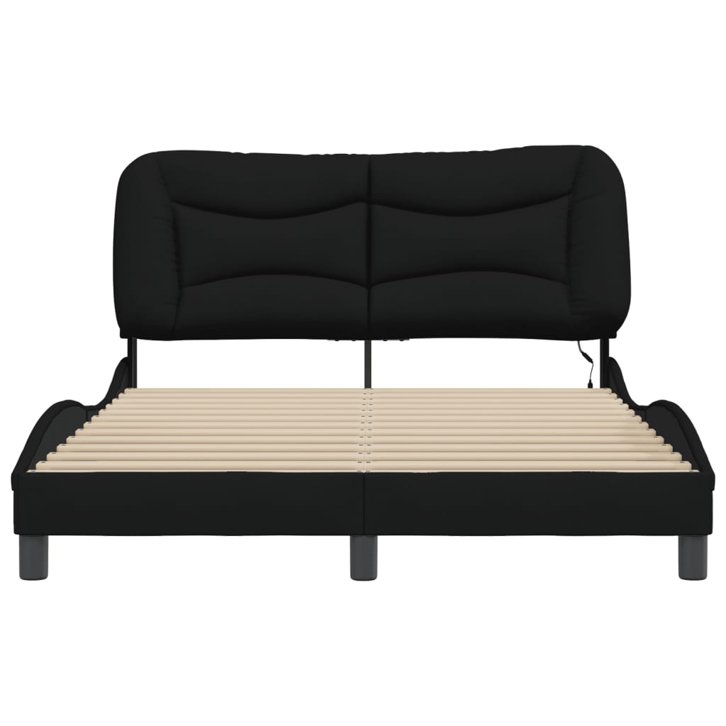 sengeramme med LED uden madras Hvar 120x200 cm stof sort