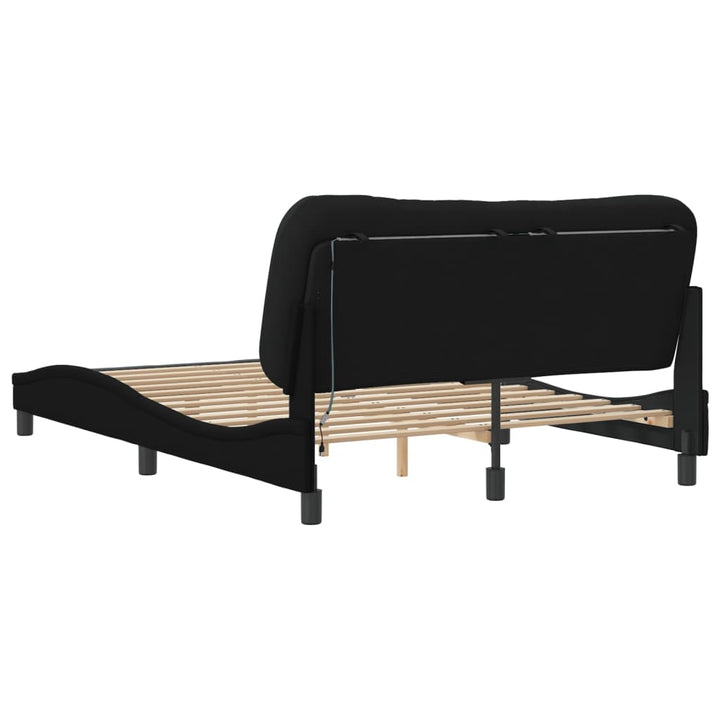 sengeramme med LED uden madras Hvar 120x200 cm stof sort