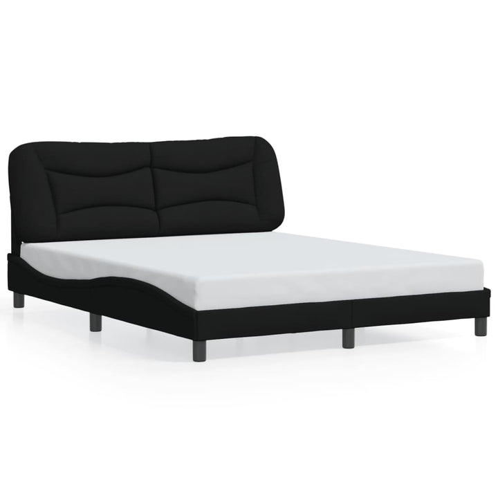 sengeramme med LED uden madras Hvar 160x200 cm stof sort