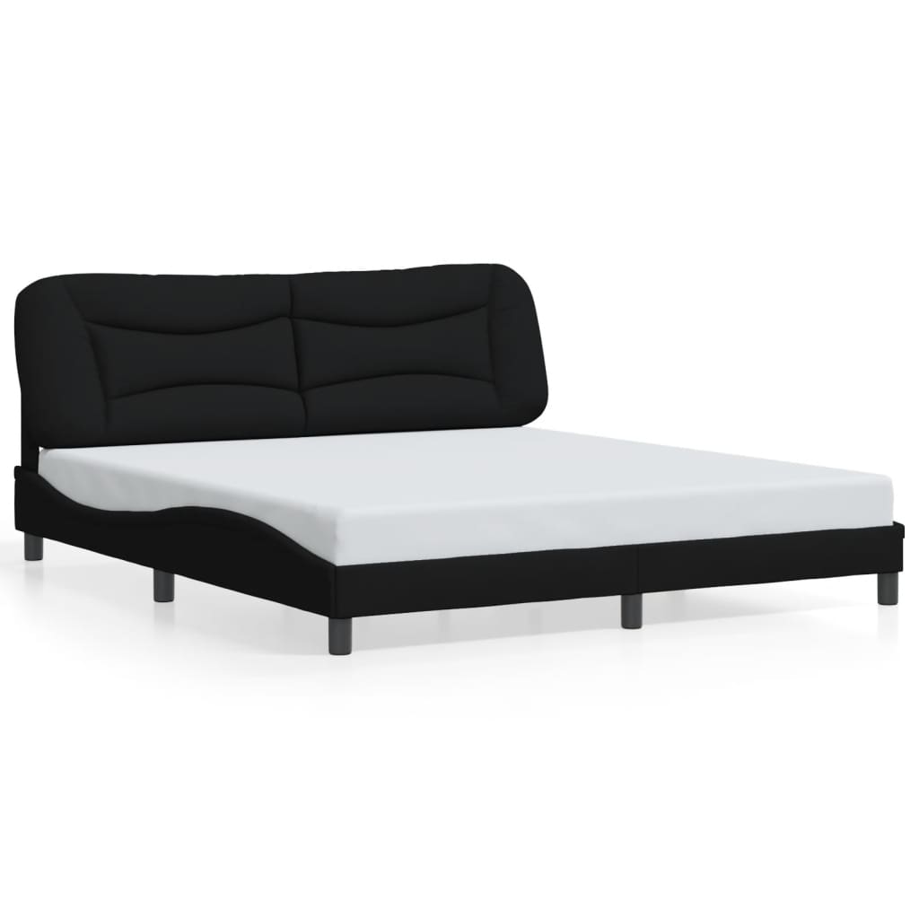 sengeramme med LED uden madras Hvar 180x200 cm stof sort