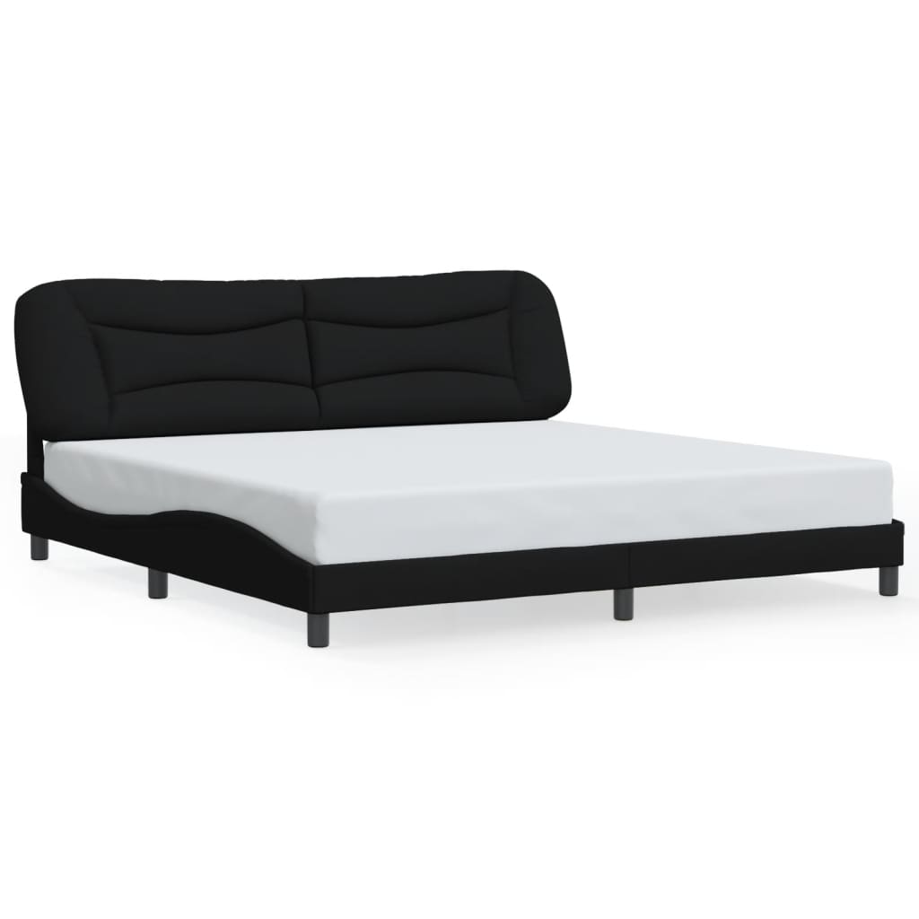 sengeramme med LED uden madras Hvar 200x200 cm stof sort