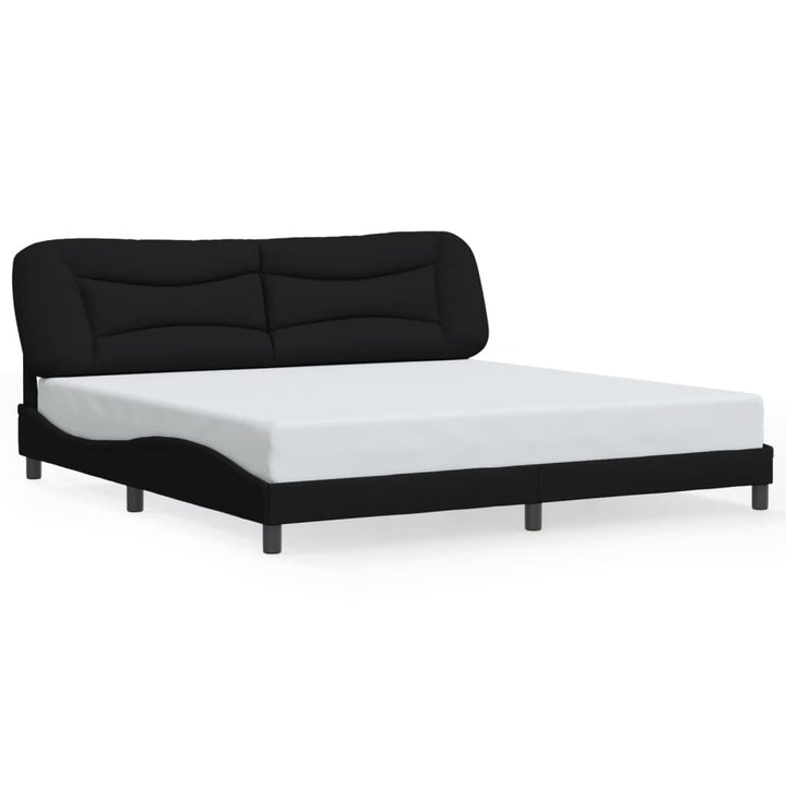sengeramme med LED uden madras Hvar 200x200 cm stof sort
