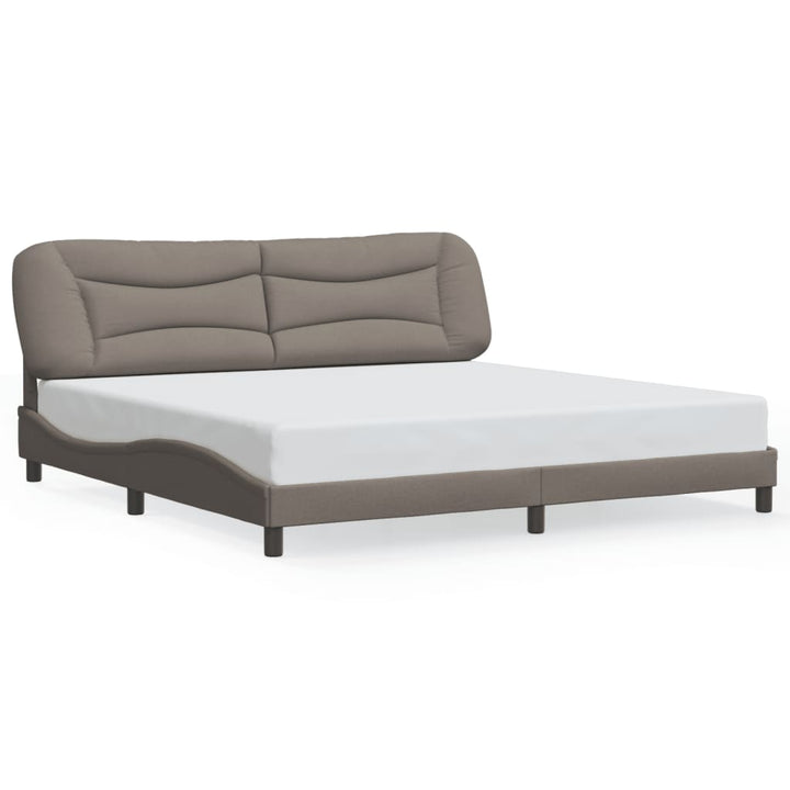 sengeramme med LED uden madras Hvar 200x200 cm stof gråbrun