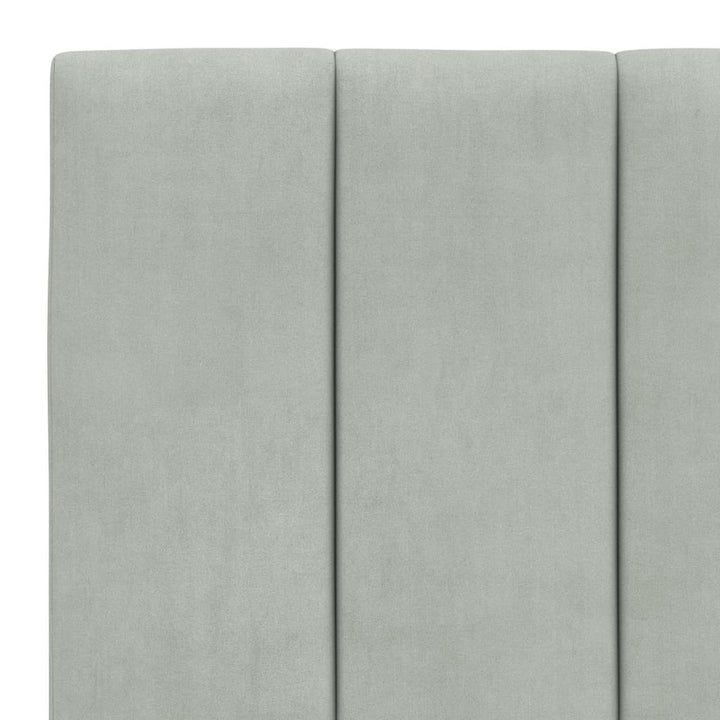 sengeramme med LED uden madras Hanko 80x200 cm velour lysegrå