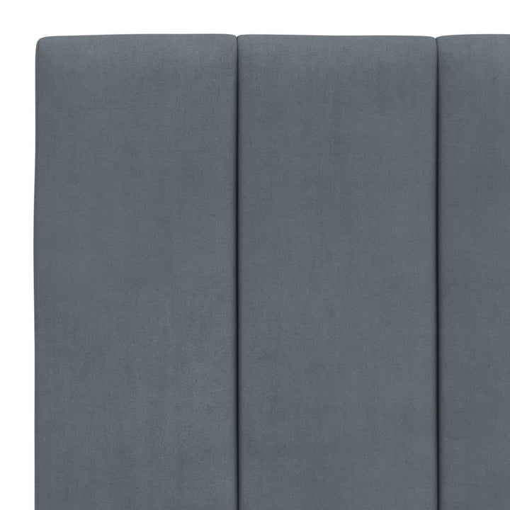 sengeramme med LED uden madras Hanko 80x200 cm velour mørkegrå