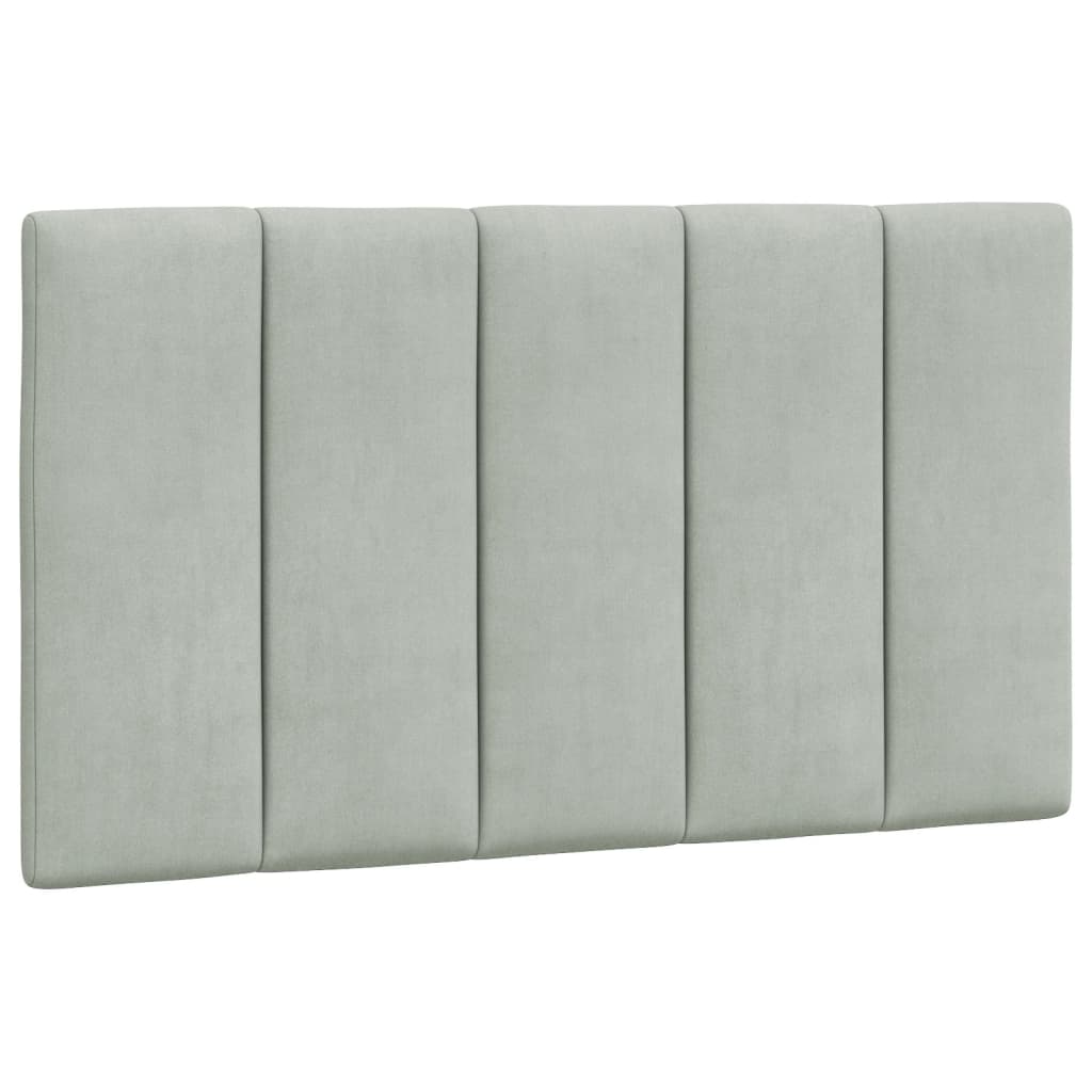 sengeramme med LED uden madras Hanko 90x190 cm velour lysegrå