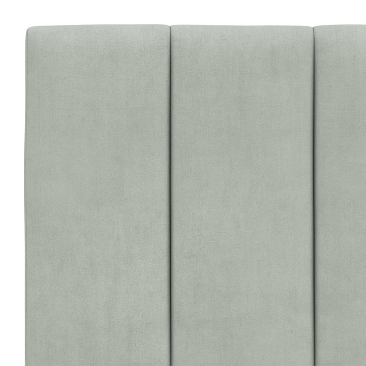 sengeramme med LED uden madras Hanko 90x190 cm velour lysegrå