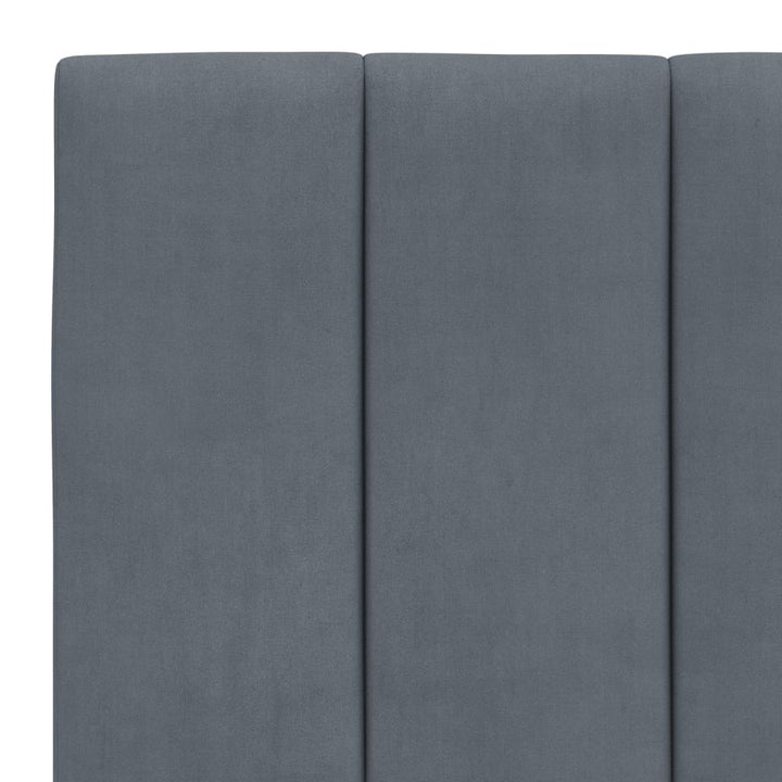 sengeramme med LED uden madras Hanko 90x190 cm velour mørkegrå
