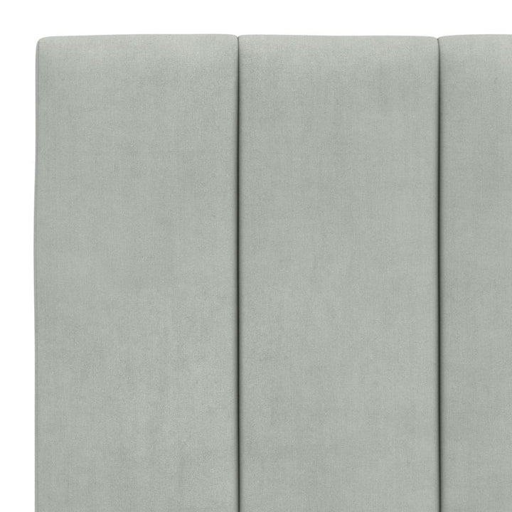 sengeramme med LED uden madras Hanko 90x200 cm velour lysegrå